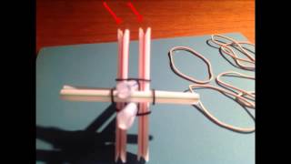 Soda straw tensegrity model
