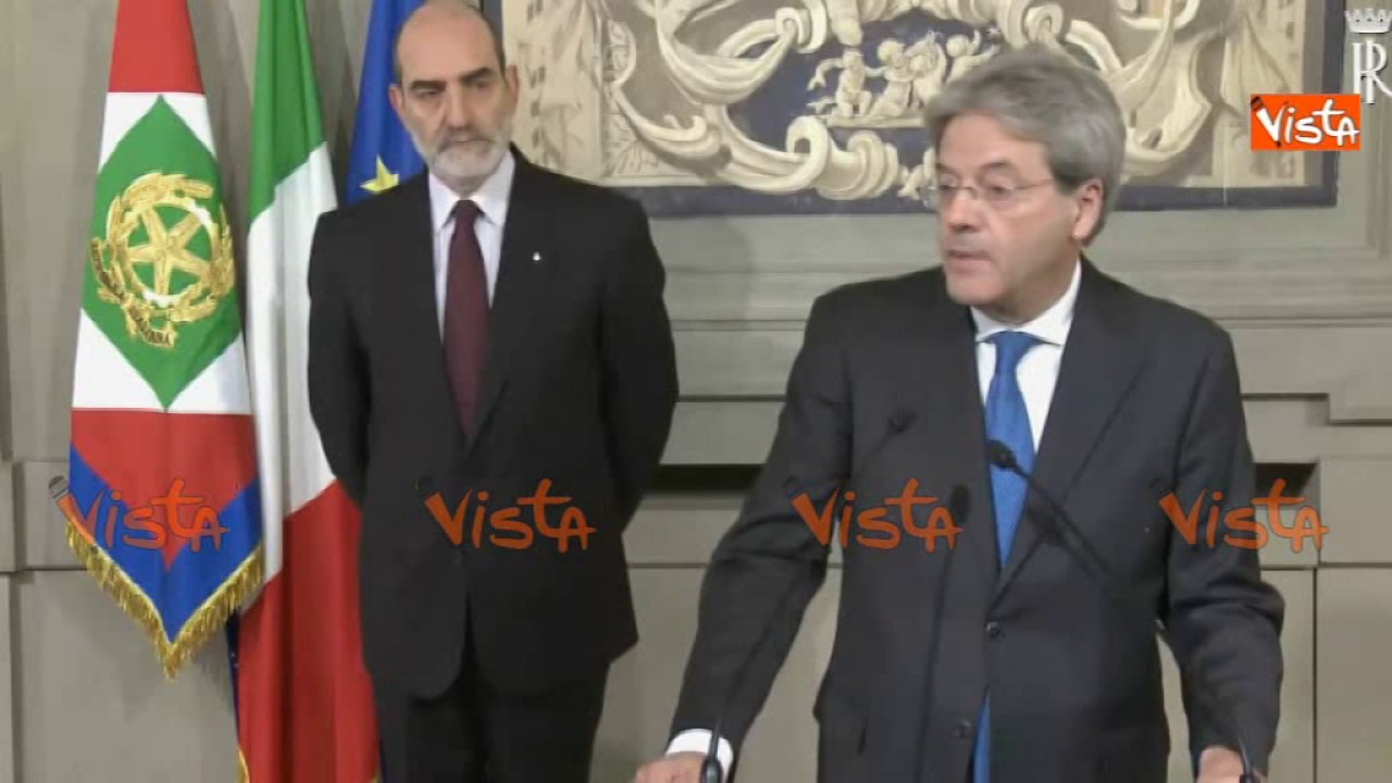 Nuovo Governo, il discorso integrale di Paolo Gentiloni