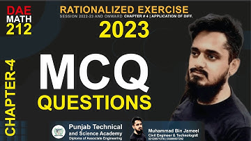 DAE | MATH-212 | Chapter 4 | MCQ