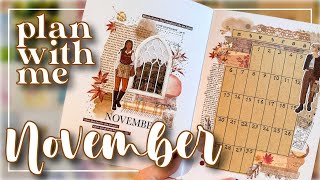 PLAN WITH ME November 2023 | Autumn Dark Academia Bullet Journal Theme