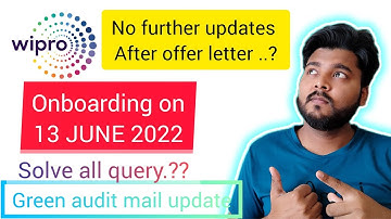 Wipro No more update after OL l solve related query l by sachin