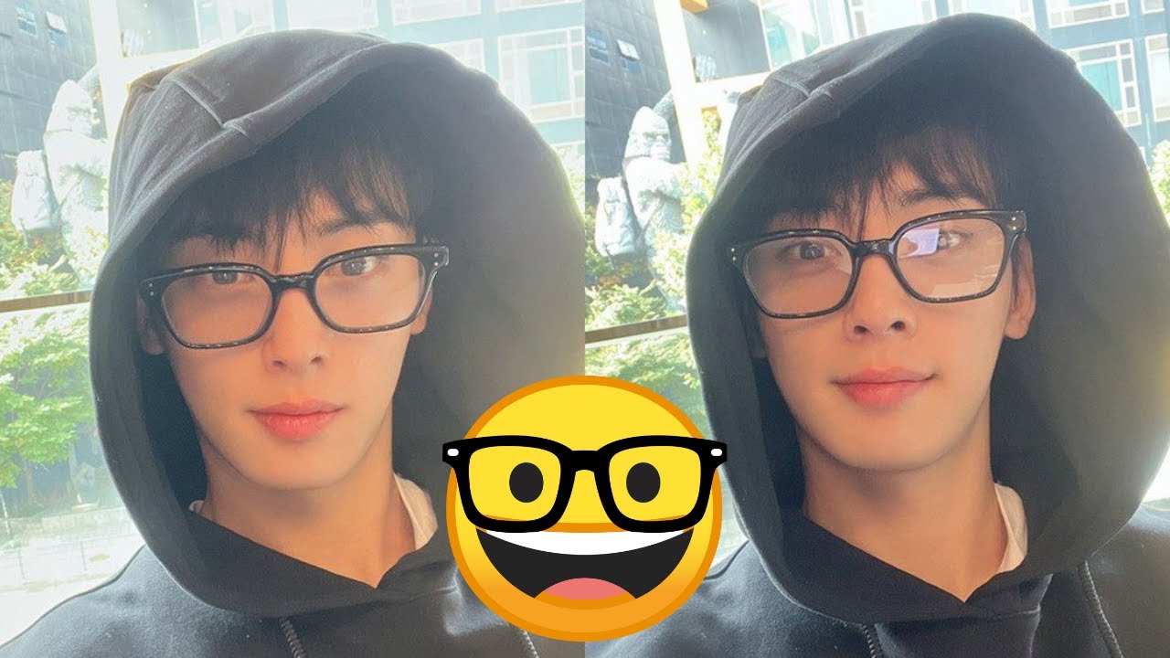 Face genius” Cha Eun-woo shows off his natural charm with no makeup and  glasses ✨🤓✨ 