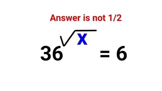 36 ^√x= 6 Answer is not 1/2. 99% got it wrong! Ukraine Math Test #math #percentages #ukraine
