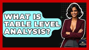 What Is Table Level Analysis? - Billiards Hustlers