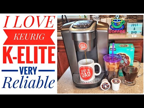 Keurig K-Elite Coffee Maker Single Serve K-Cup Pod Coffee Brewer with Iced Coffee Capability Brushed Slate