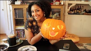its october so im carving a pumpkin. you get it