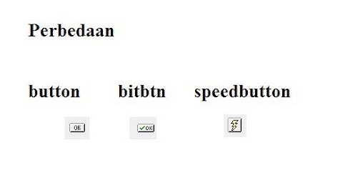 Belajar Delphi #23 - Perbedaan Button, Bitbtn, dan SpeedButton