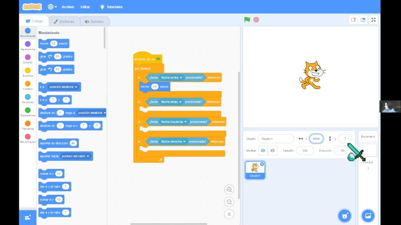 tutorial de como hacer movimiento en scratch - YouTube