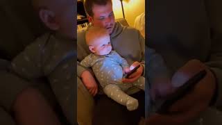 The Baby Issued One Order Dad Closed The Phone.