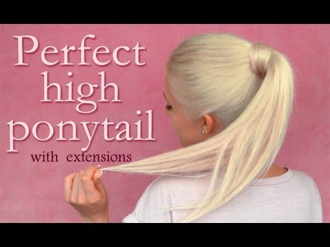 High ponytail with clip in extensions hairstyle: perfect 