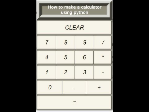 Calculator using python with source code