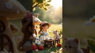 🍓 The Cutest Tea Time with My Little Cat 🐾✨ #aesthetic screenshot 2