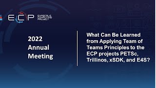 What Can Be Learned from Applying Team of Teams Principles to the ECP projects