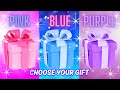 Choose your gift3 gift box challenge pink blue purple chooseyourgift pickonekickone 3giftbox
