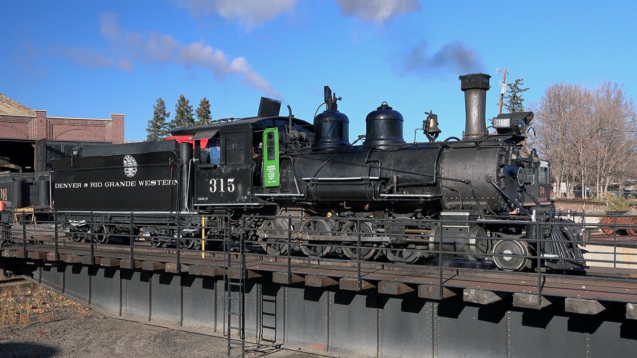 Denver & Rio Grande Western #315 Operating at the Colorado Railroad Museum   4K