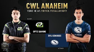 Optic Gaming vs Evil Geniuses | CWL Anaheim 2019 | Day 1