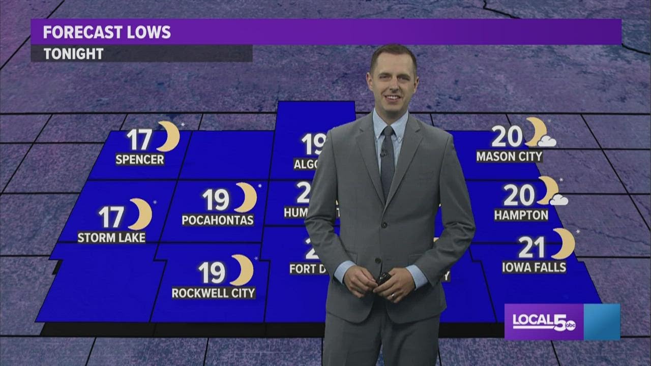 Iowa Weather Update Fall chill continues through Wednesday YouTube