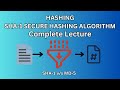 Hashing | SHA-1(Secure Hashing Algorithm) | Comparison With MD-5 | Working | Theory | Numerical