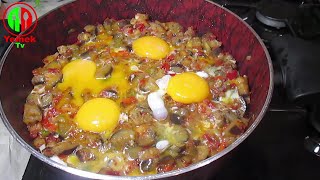 my grandma! Eggplant with delicious eggs, village food that she keeps a secret from everyone