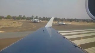 Takeoff from Maun in a Zenith Aviation Gulfstream III