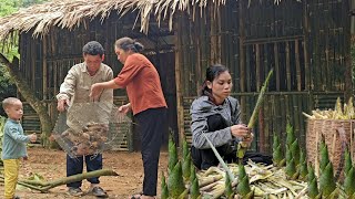Мать-одиночка: одна собирала побеги бамбука, а хозяйка подарила моему отцу 4 цыплят