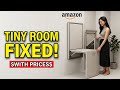 20 New AMAZON FINDS For TINY Apartments | Smart Space Saving Furniture Ideas [With Prices]