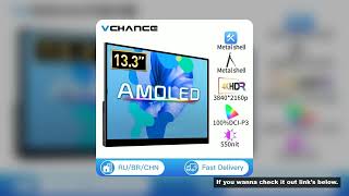 VCHANCE 13.3 Inch 4K OLED Portable Monitor AMOLED 100% DCI-P3 USB