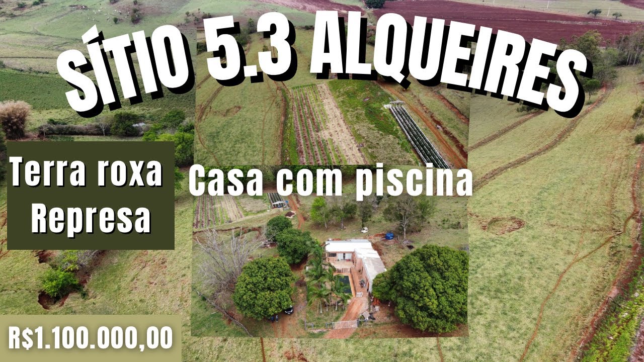 SAP14- Sitio casa com piscina, represa, área de pasto e bela vista em Santo Antônio da Platina
