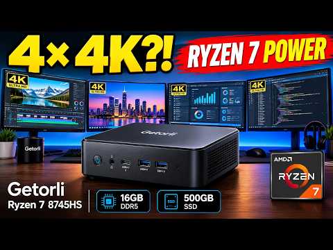 Getorli Ryzen 7 8745HS – 16GB DDR5, 500GB SSD & Radeon
