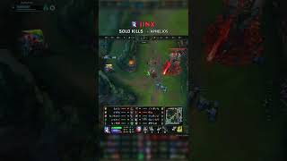 Jinx SOLO KILLS Aphelios | KR Grandmaster Patch 26.17 #shorts