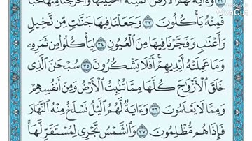سورة (يس) للصف الرابع الإعدادي (الوحدة الثانية)