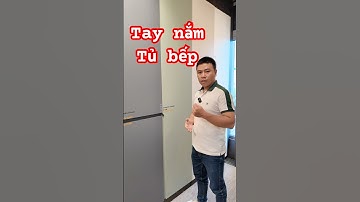 Tay nắm tủ bếp trên gỗ công nghiệp An Cường #taynam #tubep