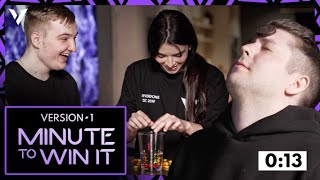 THIS IS RIGGED FOR RATINGS! - Version1 and RØKKR Play: Minute to Win It!