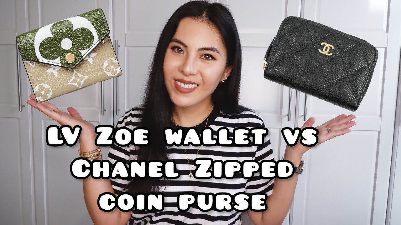 chanel zip coin wallet