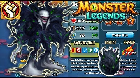 🔴Monster Legends VORETH VOIDSPAW LEVEL 150 REVIEW 😍 - Abomination Bogthorog Umbrakine Lady Marrowfin