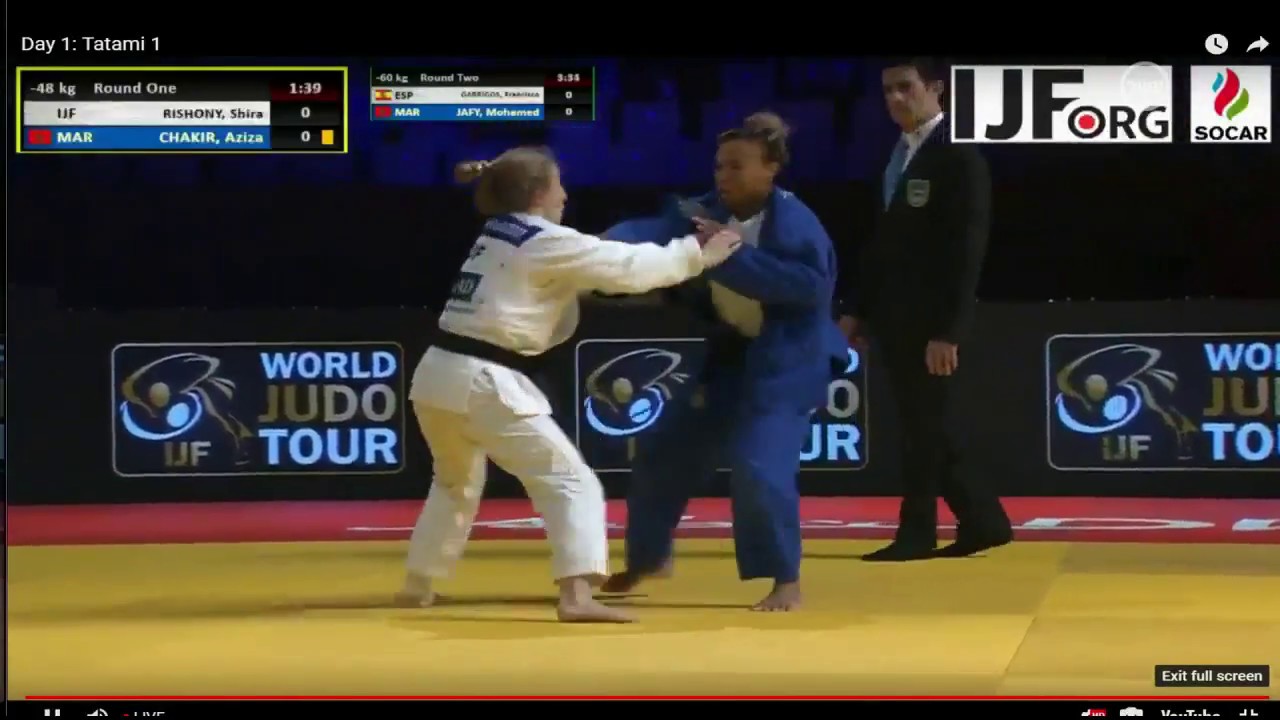 Israel VS Maroc Judoka féminin : Emilination du Maroc - YouTube