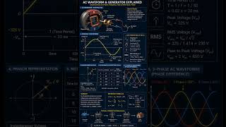 Created a detailed 3D animation explaining AC waveform, including sine wave, frequency  and phase