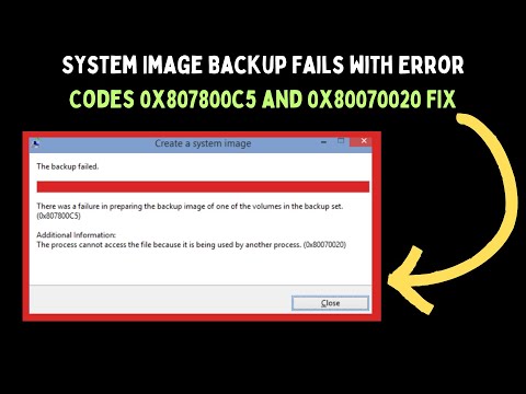 How to Fix System Image Backup Fails with Error Codes 0x807800c5