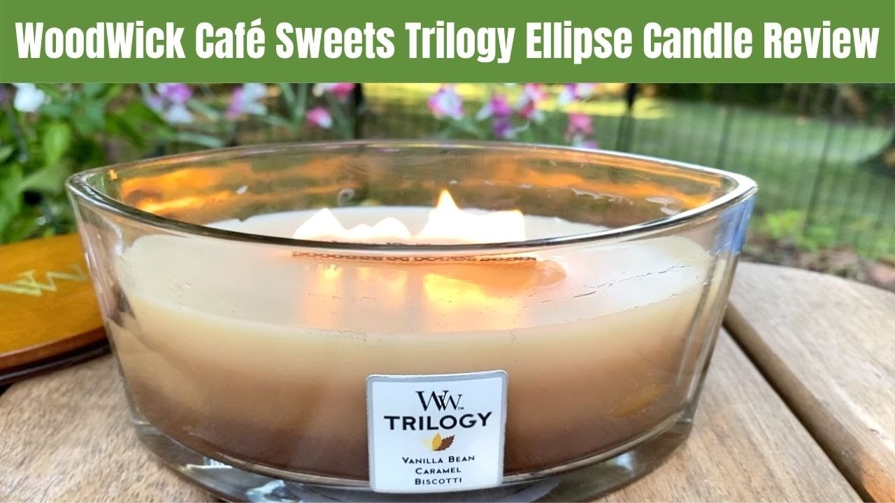 WoodWick Café Sweets Trilogy Ellipse Candle Review 