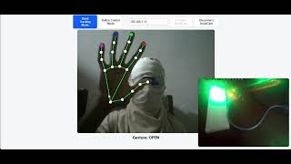 AI Hand-Controlled Arduino LED | Real-Time Gesture Detection + Web UI