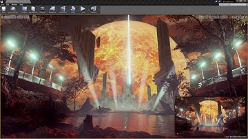 Speed Level Design Scene in Unreal Engine 4 (BloodMoon)