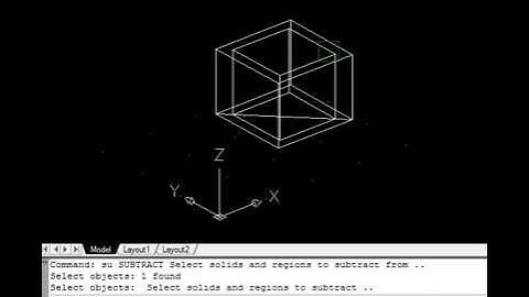 Autocad basic: Using Subtract Command