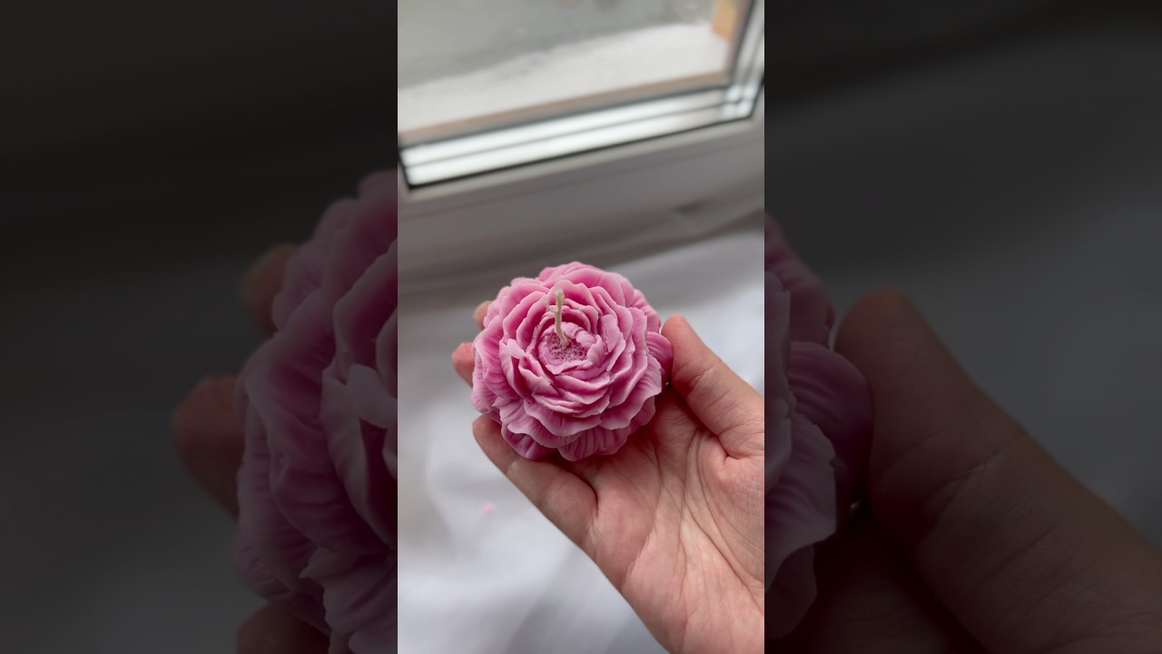 Свеча пион🌸 #candle