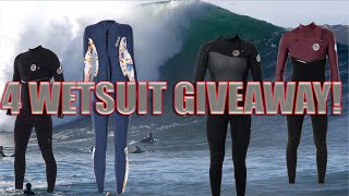 I'm giving away 4 new Rip Curl Wetsuits