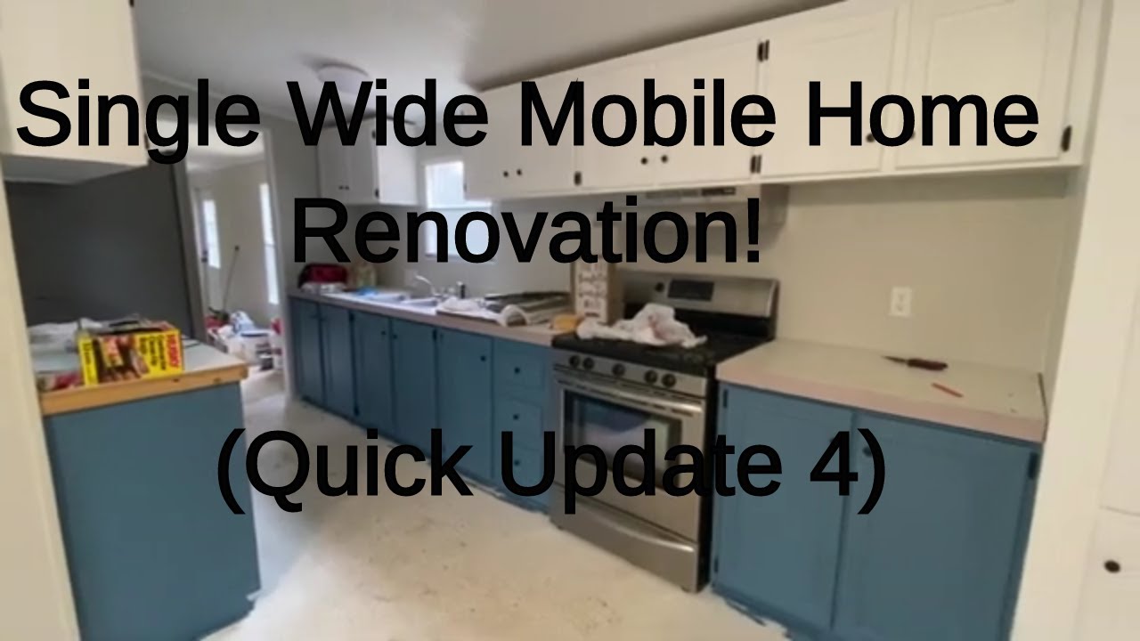 Single Wide Mobile Home Renovation How To Paint Mobile Home Cabinets Step By Step Farmhouse Style Youtube