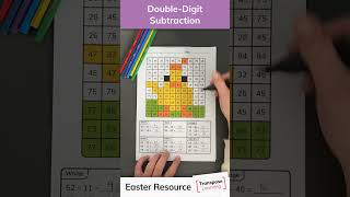 Easter Double-Digit Subtraction Mystery Pictures!🐥
