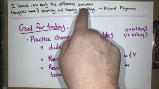 Practice with change of variables (=Jacobian) (Calc 3; Lecture 3-8; Fall 25)