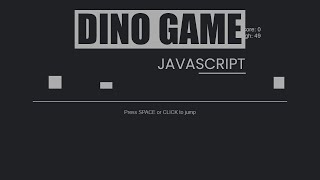 Advanced Dino Game using HTML CSS & JavaScript _  Chrome Dino Game Concept