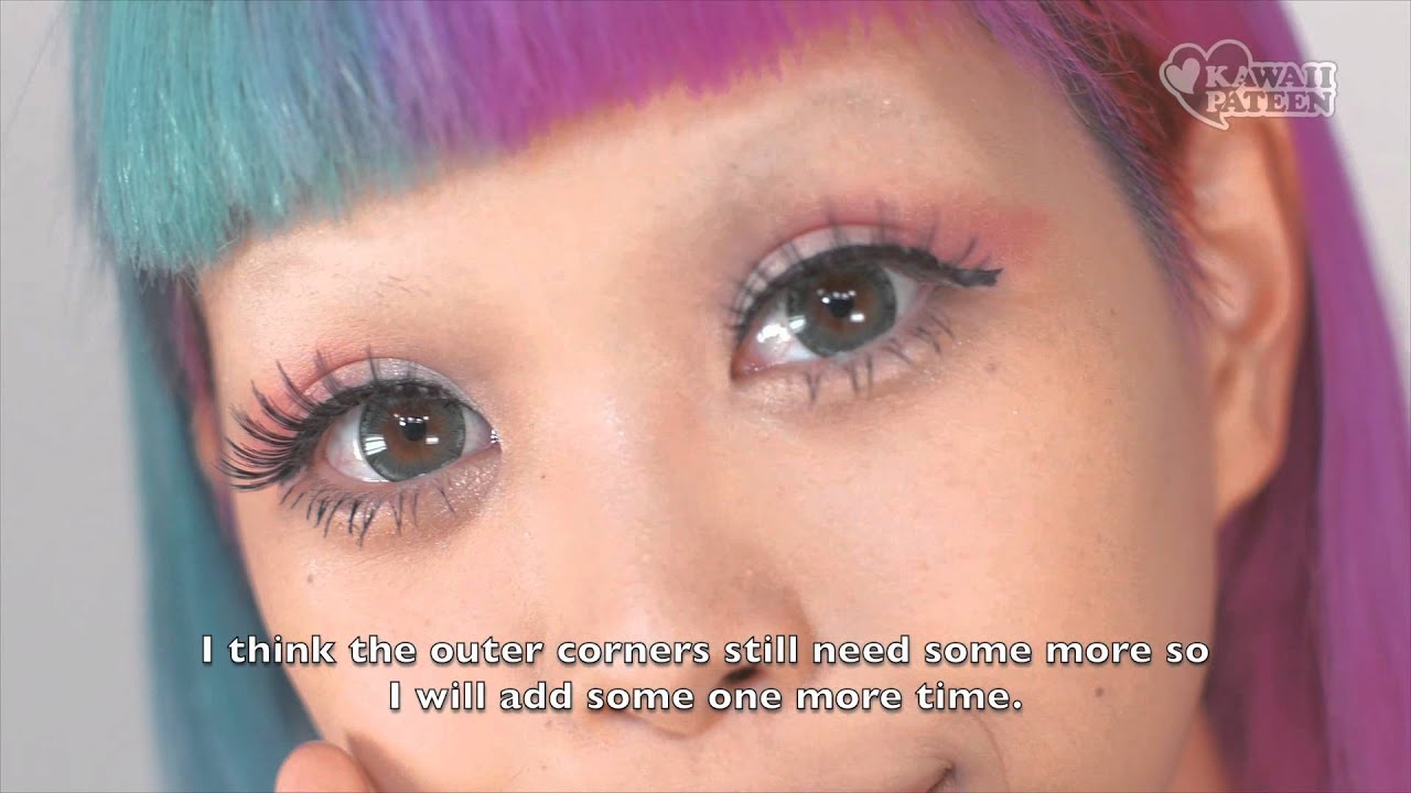 Fake Lashes & Color Mascara Tutorial | Big eyes KIMONO MAKEUP SERIES | 紅林大空浴衣和風メイク「つけまつ毛編」