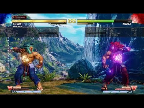 Akuma 357 Damage V Trigger 2 Open Stage Meterless Combo SFVAES4